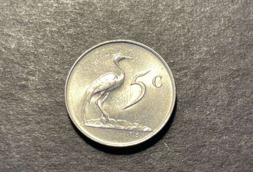 Brilliant a/UNC 1968 (ENG) RSA 5 cent coin