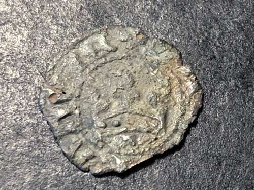Extremely old Hungarian Denar coin - Year 1384 - Queen Mary (1382 to 1386)