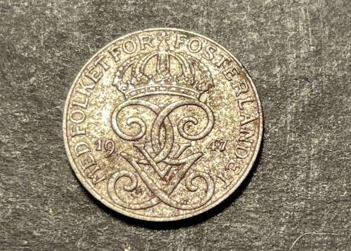 1947 1 Öre coin from Sweden