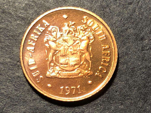 Brilliant Proof 1971 RSA 1 Cent coin