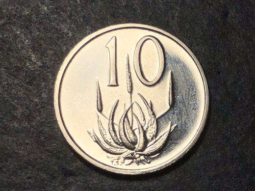Brilliant Proof 1971 RSA 10 Cent coin