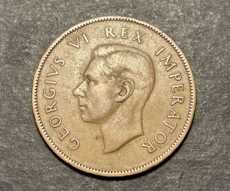 Nice 1940 SA 1 penny coin - No dot after date variety