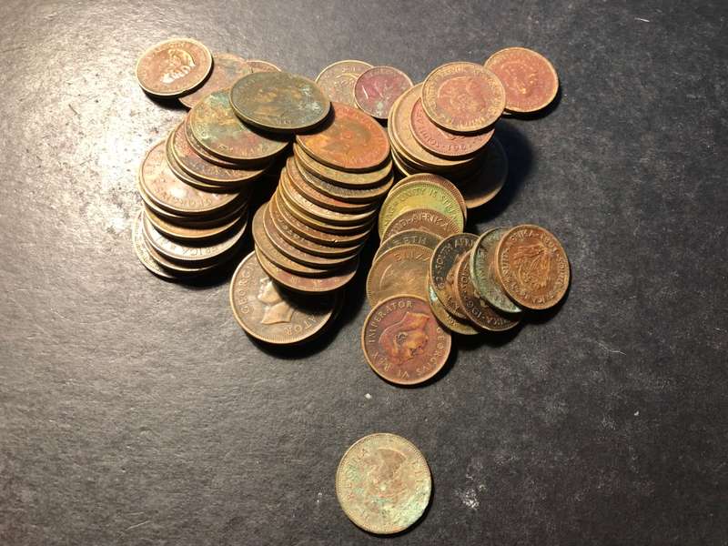 Large Collection of 57 Low grade South African Copper coins - 1926 to 1964