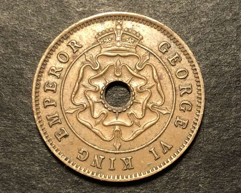 Nice 1944 1/2 Penny coin from Southern Rhodesia - only 960,000 minted