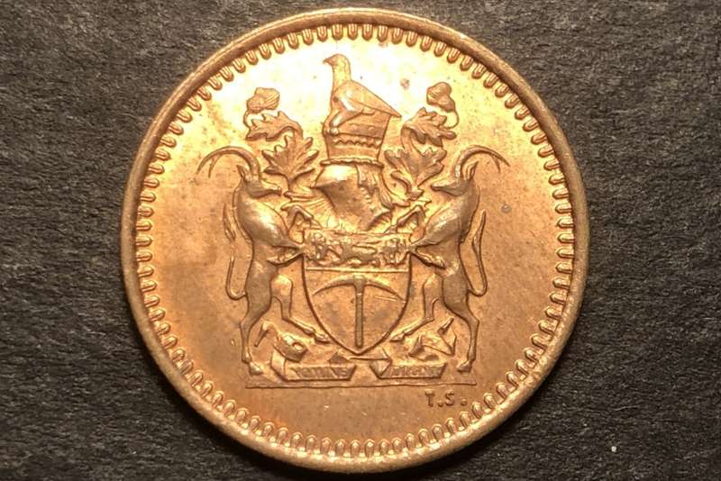 Excellent 1975 Rhodesian 1/2 cent coin