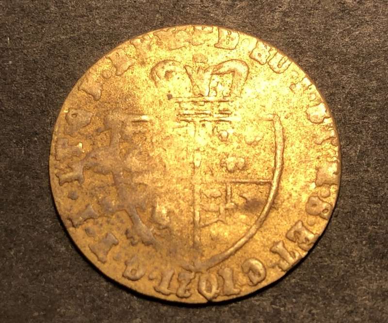 Old 1701 dated 1/2 guinea gambling token coin