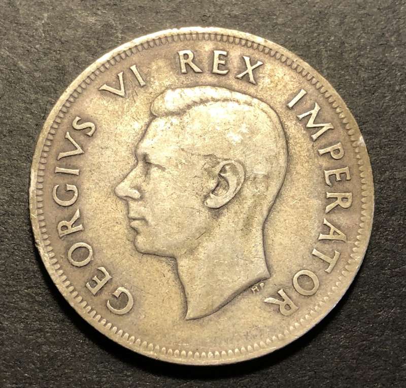 Scarce 1937 SA Union 2 ½ shillings (half crown) silver coin