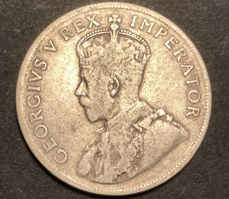 Scarce 1924 SA Union 2 shilling (florin) silver coin