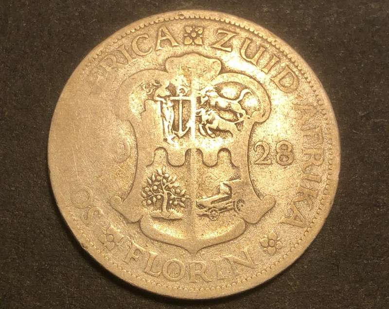 Scarce 1928 SA Union 2 shilling (florin) silver coin