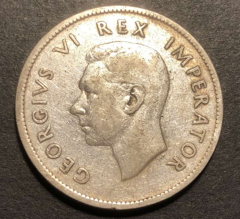 1940 SA Union 2 shilling (florin) silver coin