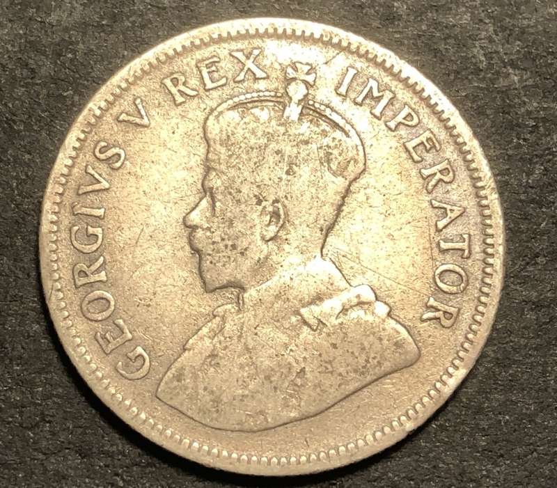 Scarce 1924 SA Union 1 shilling silver coin