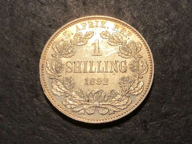 Excellent High grade 1892 ZAR Kruger Silver 1 shilling coin
