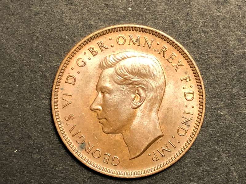 Brilliant UNC 1946 British farthing (1/4 penny) coin