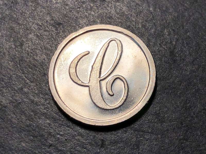 Scarce 1989 South African Pattern R1 coin - Large C reverse