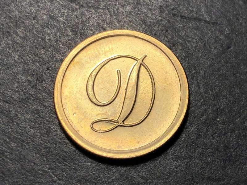 Scarce 1989 South African Pattern 50 cents coin - Large D reverse - Hern's catalogue #TA38 (d)