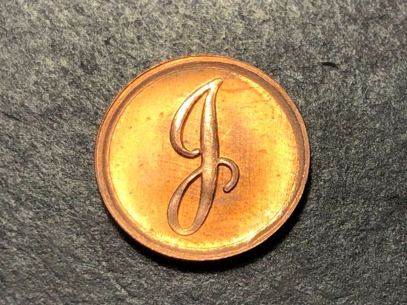 Scarce 1989 South African Pattern 1 cents coin - Large J reverse - Hern's catalogue #TA38 (j)