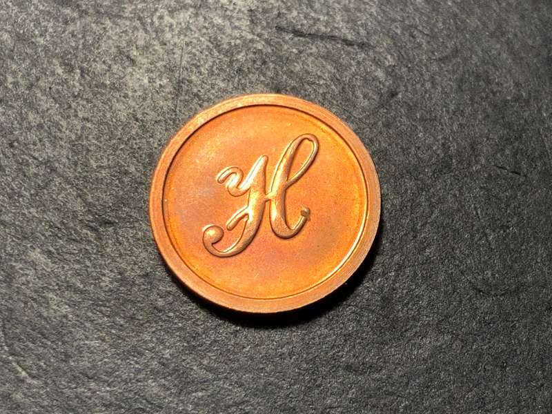 Scarce 1989 South African Pattern 2 cents coin - Large H reverse - Hern's catalogue #TA38 (h)