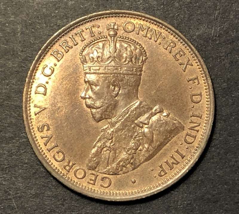 Brilliant AU+/UNC 1911 Australian 1 Penny coin - First year of issue - High Catalogue value