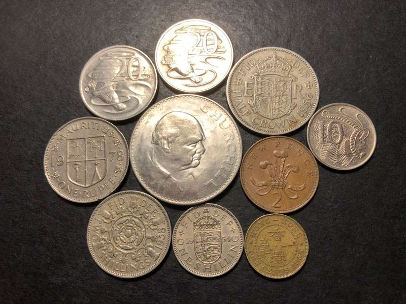 Thematic collection of coins with Queen Elizabeth II`s portrait