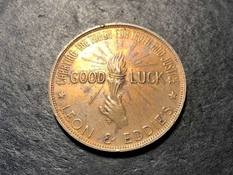 Good luck Token - Leon & Eddie`s Nightclub - 1933 to 1953 New York