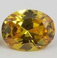 CUBIC ZIRCONIUM - CANARY YELLOW OVAL FACET - 2.03cts