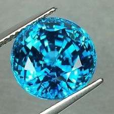 RADIANT NATURAL BLUE ZIRCON ROUND - 2.40CT!