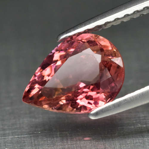 0.77ct  STUNNING TOURMALINE PEACHY PINK PEAR SHAPE 100% NATURAL GEMSTONE!