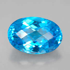 2.05ct SWISS BLUE TOPAZ ELEGANT NATURAL GEMSTONE WITH CHECKERBOARD SURFACE