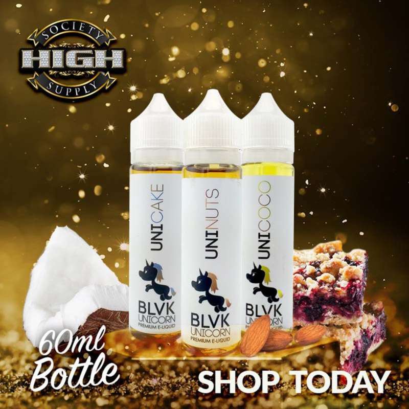 BLVK Unicorn Ejuice 60ml- UniCAKE Eliquid - E-liquid/Vape Juice/Smoke Juice 60ml 3mg