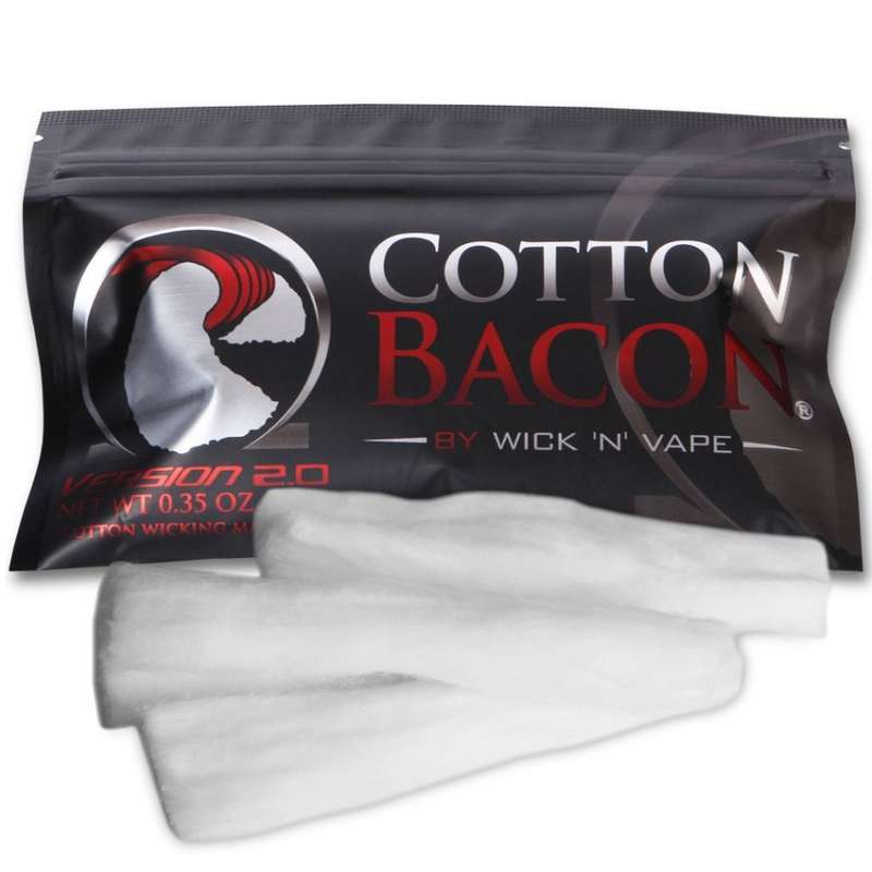 ORGANIC COTTON BACON V2 BY WICK 'N' VAPE (10 PIECES) RDTA RBA RTA E Cigarette Mech Mod Coil
