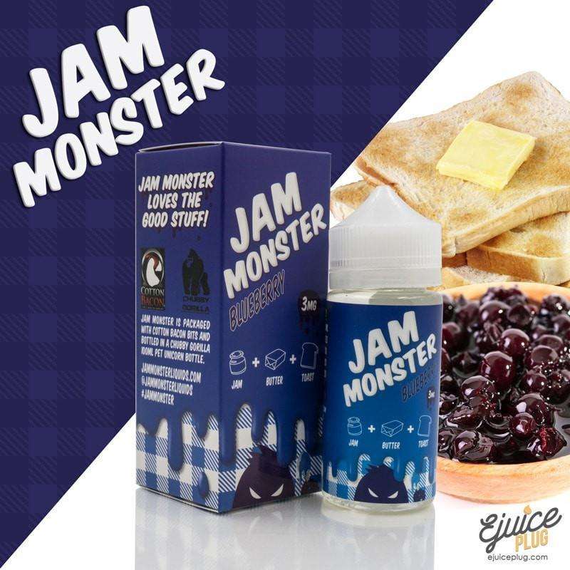 Blueberry 100ml by Jam Monster Eliquids 3mg E-liquid / Vape Juice/ Smoke Juice 100ml 3mg