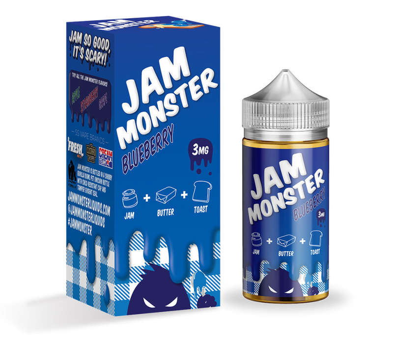 Blueberry 100ml by Jam Monster Eliquids 3mg E-liquid / Vape Juice/ Smoke Juice 100ml 3mg