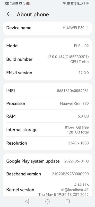 Huawei P 30 128 Gig (including accesseries)