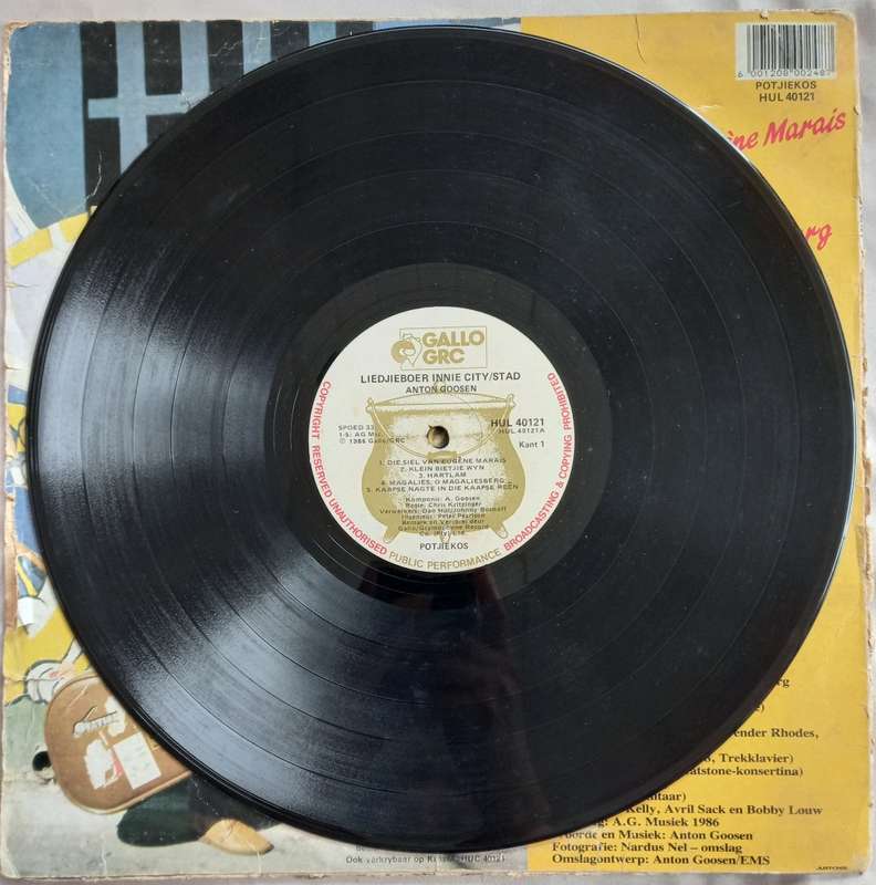 Anton Goosen - Liedjieboer Innie City/Stad Vinyl LP - 1986