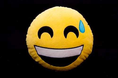 ***Emoji Cushion With Matching Ball***