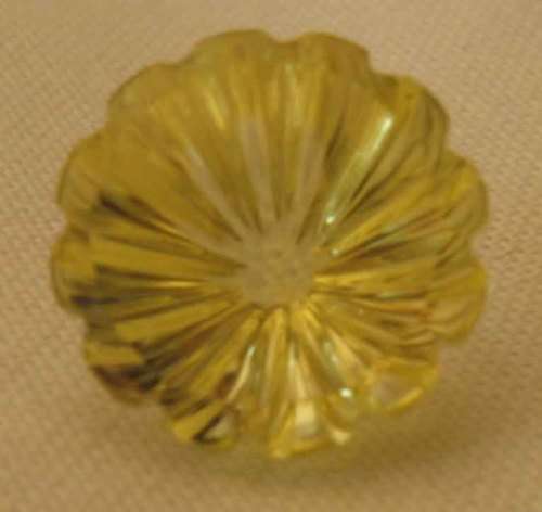 Genuine 10.00 mm Round Fancy cut Genuine Lemon Quartz 4.14 ct.
