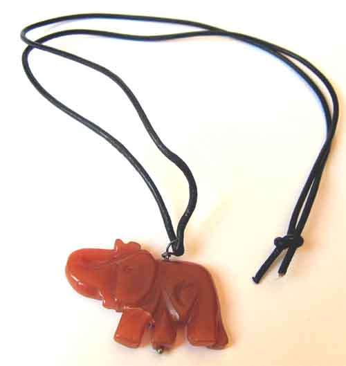 Sterling Silver  and Elephant  Agate Pendant/ Necklace