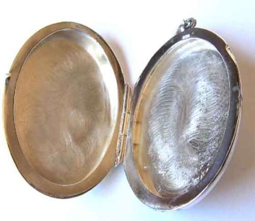 Oval Sterling Silver   ''  Locket '' -Pendant