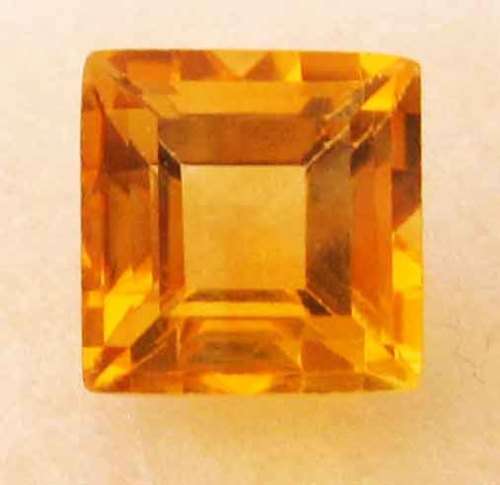 5.00 x 5.00 mm Princess cut Citrine