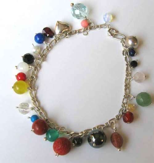 925 Sterling Silver, Genuine - Precious Stones Bracelet