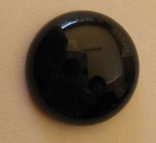 16.00mm Round Cabochon cut Black Onyx, 10.21 ct.