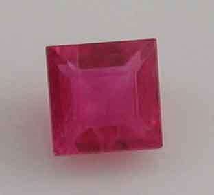 Rubies 2.20 x 2.20 mm princess cut, T W 0.22 ct , 2 pieces one lot