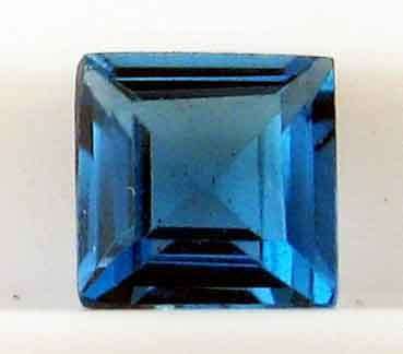5.20 x 5.20 mm Princess cut ` London Blue Topaz