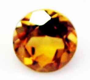 6.10 mm Round cut Citrine .79 ct