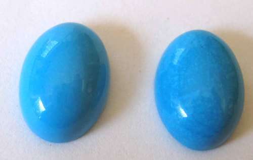 7.00 x 5.00 mm Oval Turquoise T. W. 2.23 ct.[ 2 pieces]