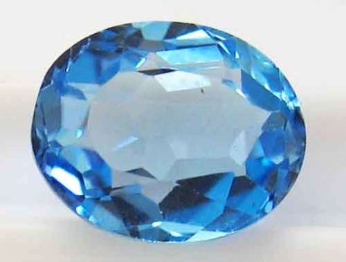 9.10 x 7.30 mm Oval facet cut Blue Topaz 2.38ct