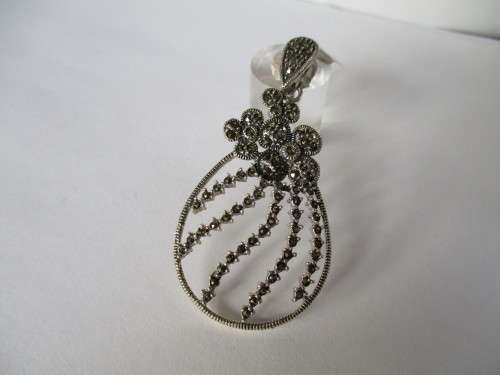 Beautiful Sterling Silver, Marcasite Pendant