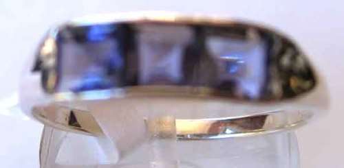 Genuine Iolite   in Sterling Silver Ring