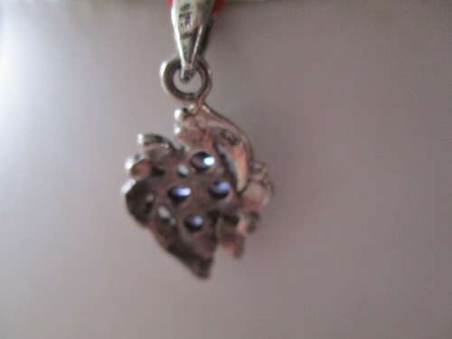 925 Sterling Silver, Marcasite and Amethyst Pendant .