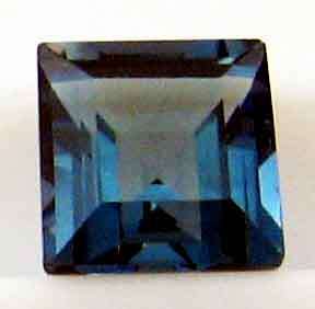 10 x 10 mm Princess cut South Sea Blue Topaz 5.48ct